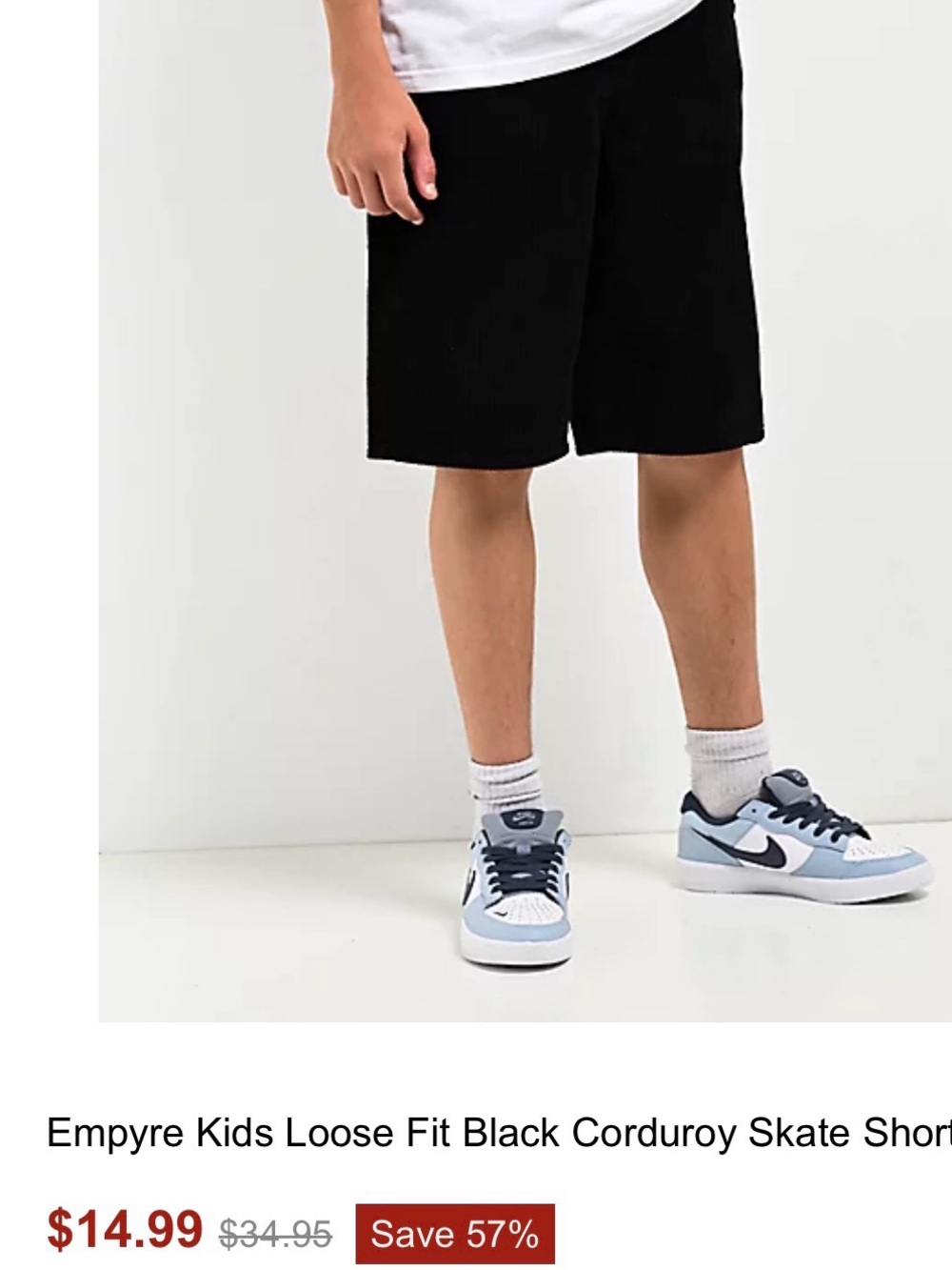 Empyre Black Corduroy Kids Relaxed Bottoms - Picture 4 of 4